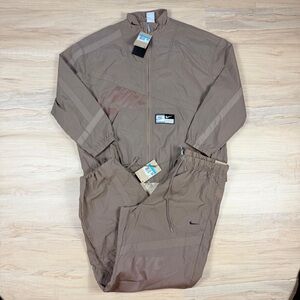 Nike  Brown Windbreaker Jacket & Track Pants Set